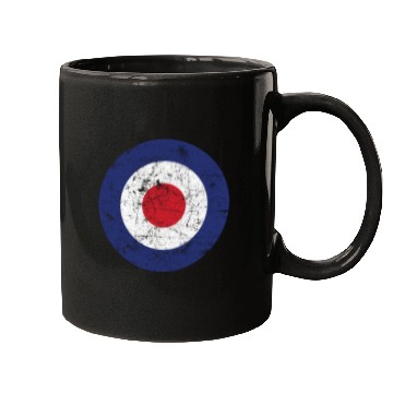 Discover Distressed Target Bullseye British RAF Roundel Mugs