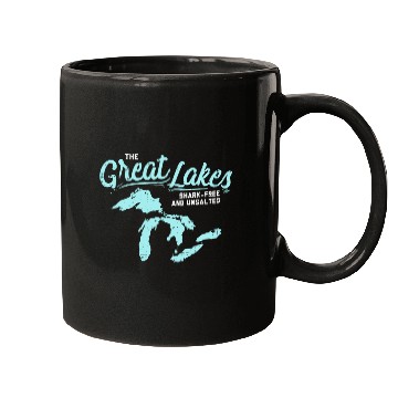 Discover Lake The Great Lakes Silhouette USA Border Gift Mugs