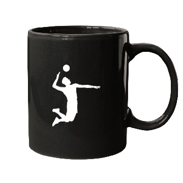 Discover Men Volleyball Spike Shadow Mugs Gift Ideas