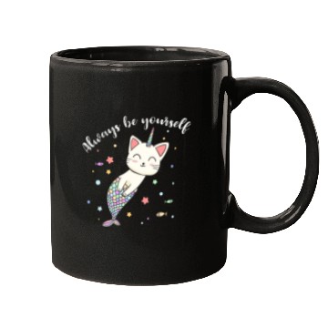 Discover Cat Mermaid Unicorn Always Be Yourself Mugs