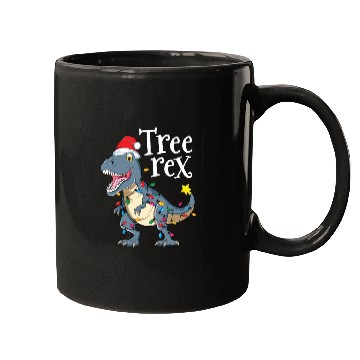Discover Tree Rex Dinosaur Christmas Mugs Boy Kid Men
