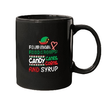 Discover four main food groups candy candy funny elf saying Mugs