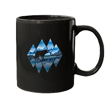 Discover wolf mountains nature lover ice Mugs