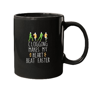 Discover Clogging folk dance Heart Beat clog funny gift Mugs