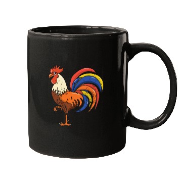 Discover Retro Vintage Grunge Style Rooster Mugs