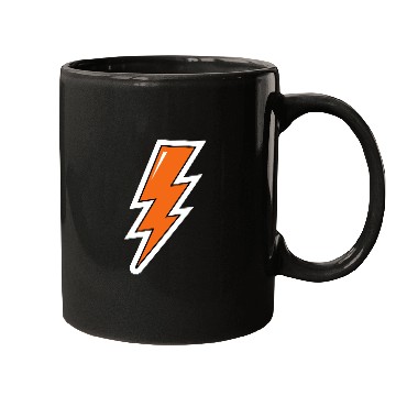 Discover Lightning Bolt, orange lightning, electric Mugs