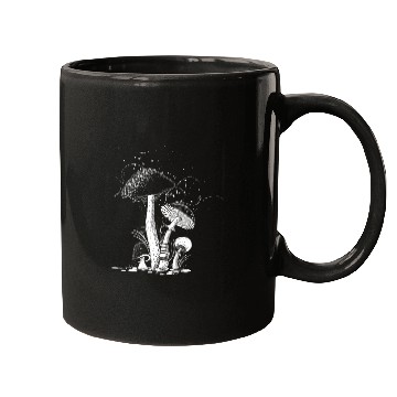Discover four mushrooms Mugs