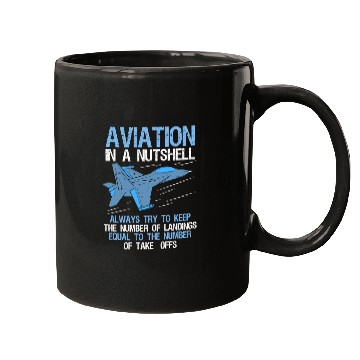 Discover Funny Pilot Aviation In A Nutshell Airplane Gift Mugs
