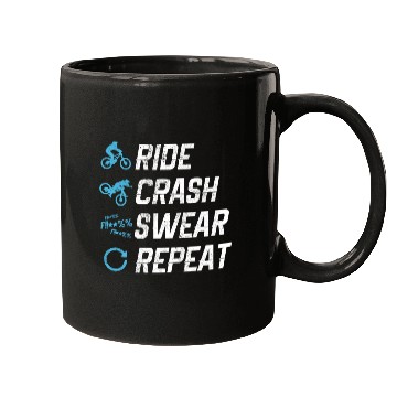 Discover Mountain Bike - Ride Crash Swear Repeat Mugs