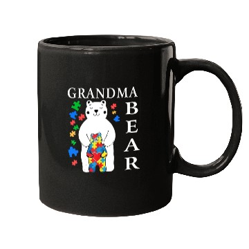 Discover Grandma Bear Autism Awareness Mugs