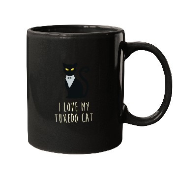 Discover I Love My Tuxedo Cat Mugs