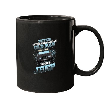 Discover Never Underestimate An Old Man With A Jeep Mugs