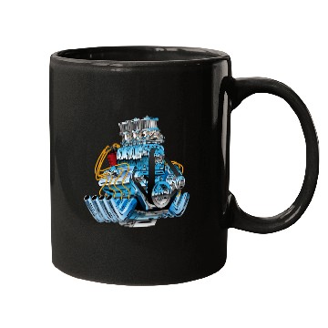 Discover Hot Rod Race Car Dragster Engine Cartoon Mugs