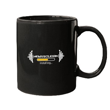 Discover Funny Gym Installing Muscles Mugs for Workout