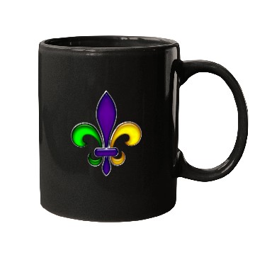 Discover Fleur De Lis Mardi Gras Glossy Lily Mugs