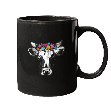 Discover Cow Land Flowers Mugs