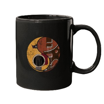Discover Guitar Ying Yang Music Guitar Player Gift Mugs