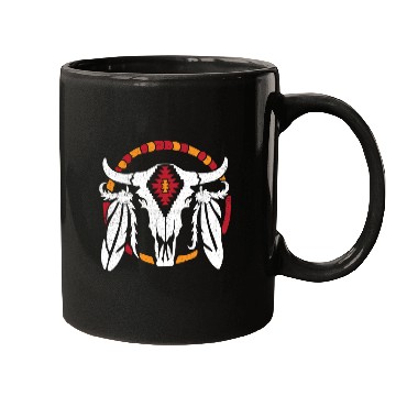 Discover Aztec Pattern Cow Skull Cowboy Indian Mexican Mugs