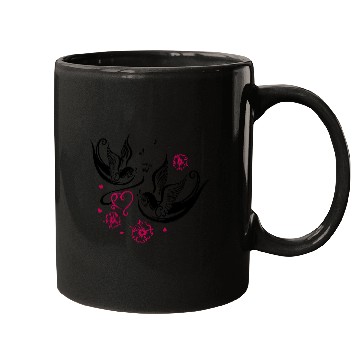 Discover Sakura Cherry Blossom Swallow Birds Spring Flowers Mugs
