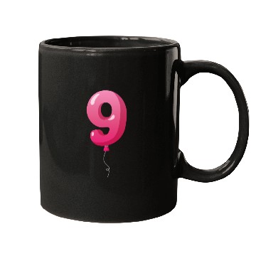Discover Number 9 Balloon, 9th birthday, 9 year old Mugs