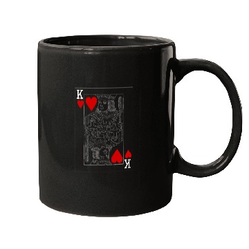 Discover KING OF HEARTS PLAYING CARD Mugs