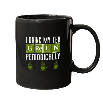 Discover Green Tea Drinker Periodic Table Funny Mugs Gift
