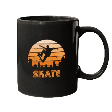Discover Retro Sunset Skate Mugs