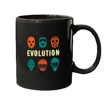 Discover Ice Hockey Goalie Mask Evolution Player Coach Gift Mugs