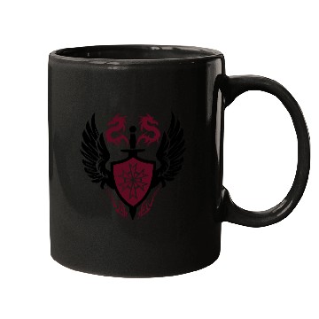 Discover warrior shield and dragon crest Mugs