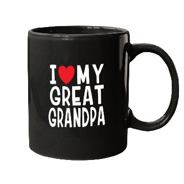Discover I Love My Great Grandpa Family Love Heart Gift Mugs