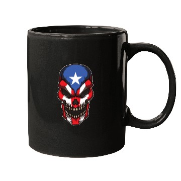 Discover Puerto Rico Skull | Proud Boricua Flag Mugs