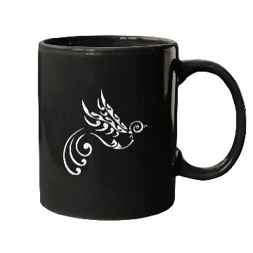 Discover Maori Tattoo Bird Freedom white Mugs