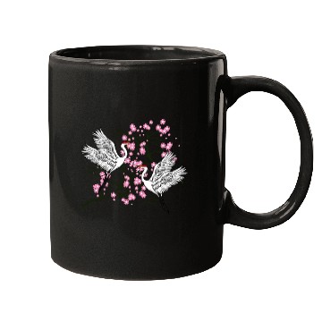 Discover Crane Cherry Blossom Japanese traditional gift Mugs