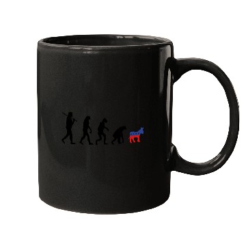 Discover Evolution Backwards Democrats election campaign Mugs