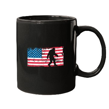 Discover Retro Bigfoot US Flag Mugs