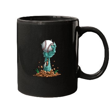 Discover Zombie Hands Baseball Funny Halloween Horror Scary Mugs