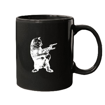 Discover Gunslinger Kitty Cat gun cat Mugs