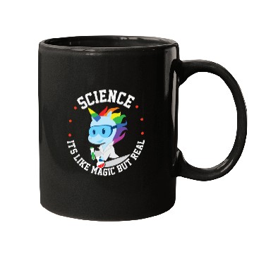 Discover Funny Science Is Like Magic But Real Unicorn Gift Mugs