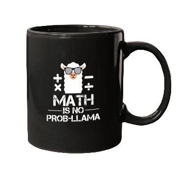 Discover Math is no prob-llama Back to school Llama Mugs