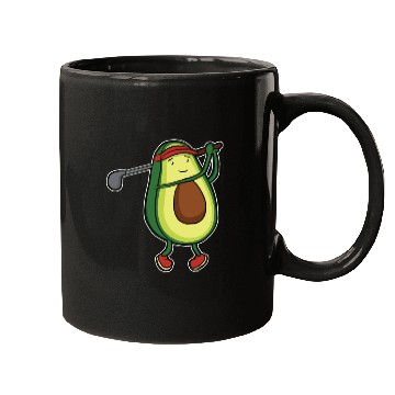 Discover Funny avocado golf swing golf player gift Mugs