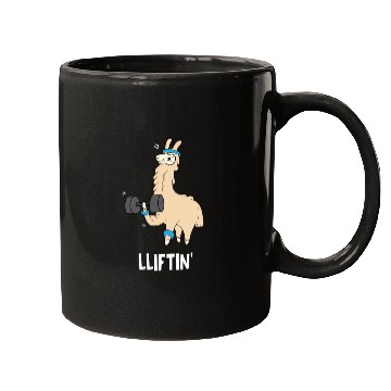 Discover Lama in the gym - lifting weights Mugs