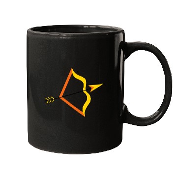 Discover Colorful Abstract Bow and Arrow Design Mugs