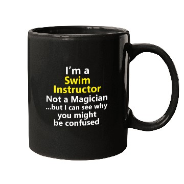 Discover Funny Swim Instructor Teacher Coach Job Career Mugs