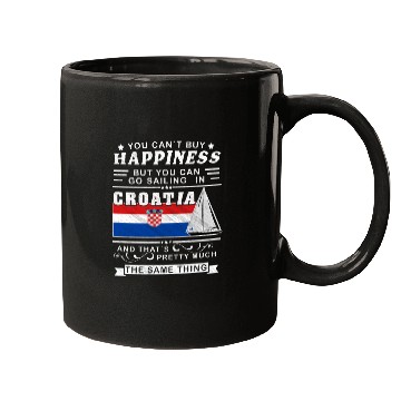 Discover Croatia sailing, sailing ship Mediterranean gift Mugs