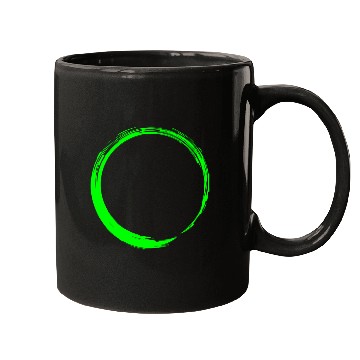 Discover Circle Design Green Mugs
