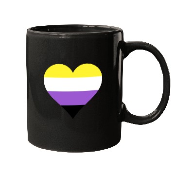 Discover Nonbinary pride flag heart LGBTQ Mugs
