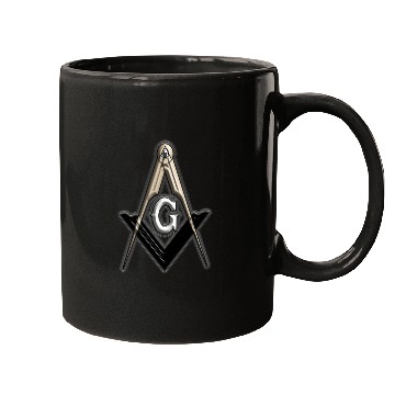 Discover Freemason Compass Metal White Sharp Mugs