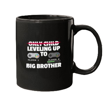 Discover Only Child Leveling Up To Big Brother Mugs