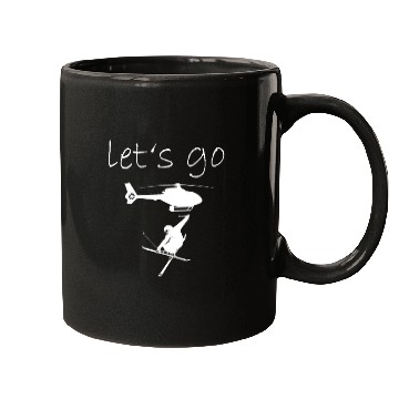 Discover Heliskiing Heli Ski helicopter Skiing Skier Mugs