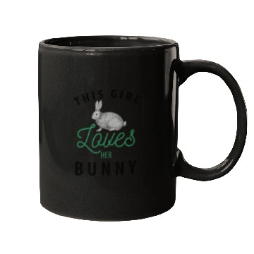 Discover Girl Loves Her Bunny Rabbit Easter Womens Mugs